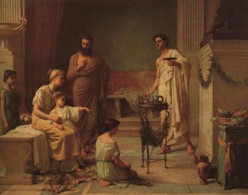 約翰 威廉姆 沃特豪斯 A Sick Child Brought into the Temple of Aesculapius